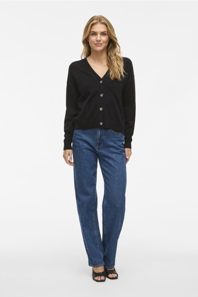 VIRIL V-NECK KNIT CARDIGAN - NOOS 14107411 Black